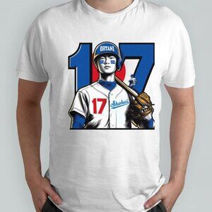 Shohei Ohtani 17 Dodgers Baseball Graphic T-Shirt MLB Sports Fan Gift Collector